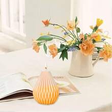 梨形蜡烛模具，硅胶蜡烛模具梨形 3D 香薰树脂铸造肥皂制作模具 DIY 装饰