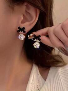 1 Paar kreative einzigartige Schleifenohrringe, süße elegante Mädchenohringe, modischer Schmuck