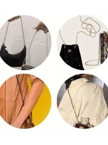 1 Paquet Chaîne de portefeuille, Chaîne de poignée en aluminium pour bandoulière, Chaîne de remplacement pour sac à main, 3 tailles disponibles, convient pour les accessoires de sac mini, la fabrication de portefeuilles DIY, la bandoulière de sac à main, la chaîne de sac bandoulière, la bandoulière de sac à main DIY, le meilleur cadeau pour la petite amie