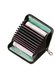 9 个卡槽男/女紧凑型信用卡夹，多卡容量超薄一体式卡包，适合青少年、休闲户外、运动、旅行、毕业、生日配件 - 彩色 - 查看 9