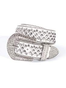 Riem met strass steentjes, western cowboy punk stijl, geschikt voor tieners, casual outdoor sport of vakantie, reizen, afstudeercadeaus, verjaardagskleding accessoires, dagelijkse kleding