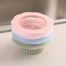 2/4pcs Plastic Flower-Shaped Sink Strainer - Random Color, With Hair Catcher Filter To Prevent Clogging, Suitable For Kitchen And Bathroom, Easy To Clean And Maintain, Food Particle Filter | Decorative Sink Accessories | Efficient Water Flow