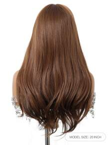 Linen Brown Butterfly Haircut Curly 22 Inch Hair Wigs For Women Girls Synthetic Wavy Hair Replacement Wigs Music Festival For Women To Achieve A Cute Look Easily Wear Halloween