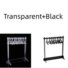 1 set Soporte de joyería acrílico creativo, Mini percha de ropa para exhibición de aretes, Estante de almacenamiento de aretes, Regalo para el Día de San Valentín Regreso a clases - transparente - Ver 14