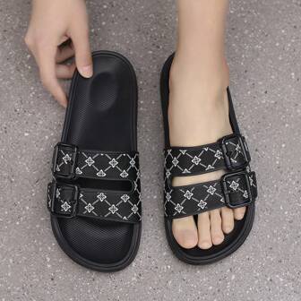 男士休闲拖鞋，舒适轻便一脚蹬，圆头，时尚户外沙滩人字拖