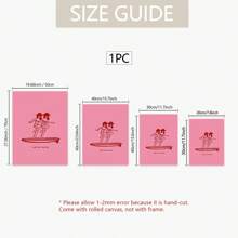 1PC Frameless Canvas Art Print - Vintage Western Surf Cowgirl, Art Deco Classic Modern Style, Wall Decor For Home Office, Bathroom, Living Room, Bedroom, Dining Room - Ink Artwork, Portraits, Character Themes, Herringbone Patterns - Spring/Summer Wall Art Decor - Perfect Gift For Art Lovers And Home Decor Enthusiasts!