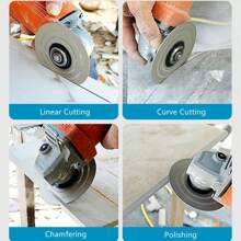 100mm Stone Cutting Disc, Specialized For Porcelain Slabs, 45 Degree Chamfering, Edge Grinding Wheel For Angle Grinder, Suitable For Marble Grinder