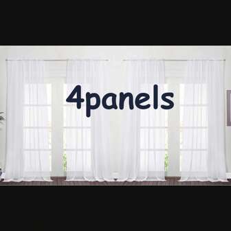 1 件纯色薄纱窗帘，新款轻质奢华简约涤纶薄纱窗帘，柔化光线，适用于卧室、客厅、阳台