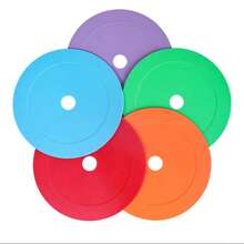 10pcs Football Flat Cone, Basketball Marker Plate For Speed Agility Training, Portable Non Deformable Training Device (Color Random) - Multicolor - View 7