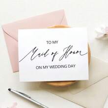 To My Bridesmaid On My Wedding Day, To My Bridesmaid, Wedding Day Cards, Bridal Party Wedding Day, Thank You Card, To My Maid Of Honor - Multicolor - View 4