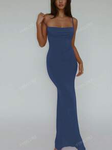 Robe moulante fendue pour femmes, dos nu, sexy, élégante, pour soirée, fête, club, vacances, plage, printemps, été, vêtements décontractés
