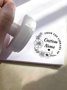 From The Library Of Book Stamp | This Book Belongs To Personalized Library Stamp | Custom Library Stamp | Book Stamps Multi-Functional, Compact, Seal Name Stamps Personalized, Custom Stamps For Business, Christmas Gift, Multi-Functional, Reusable, Exquisite, Stylish, High-Quality, Colorful, Modern, Custom, Personalized, Unique, Ideal Gifts For Him, Tea Room, Home, Garden, Office, For Anniversaries, For Valentine's Day, For Mother's Day, For Birthdays, For Father's Day, For Weddings, For Housewarming, Home Refresh, Customized Embossing Machines, Personal Items