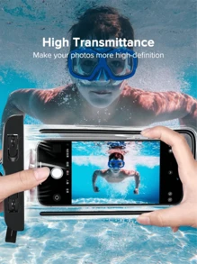 1 stuk waterdichte telefoonhoes, casual waterdichte telefoontas, verzegelde beschermhoes, PVC-telefoontas met koord, sporttas, schoolbenodigdheden voor zwemmen, raften, duiken, vakantie, strandtas, portemonnee voor buitensporten, zomerreizen, vakantie, zwembad