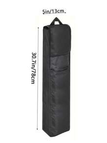 1pc Black/Red/Blue/Beige Christmas Wrapping Paper Storage Bag,With Handles,Gift Organization Pouch,Vertical Long Roll Storage Container,Dustproof Holiday Storage Bag,For Christmas Wrapping Paper Rolls,Ribbon,Gift Bags,Craft Supplies,And DIY Materials - Black - View 5