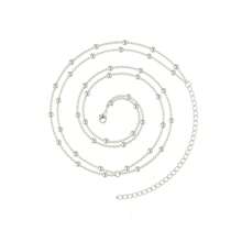 1pc热销时尚饰品欧美辣妹风圆珠链金属链女多层叠穿性感腰链情趣内衣配饰 - 彩色 - 查看 7