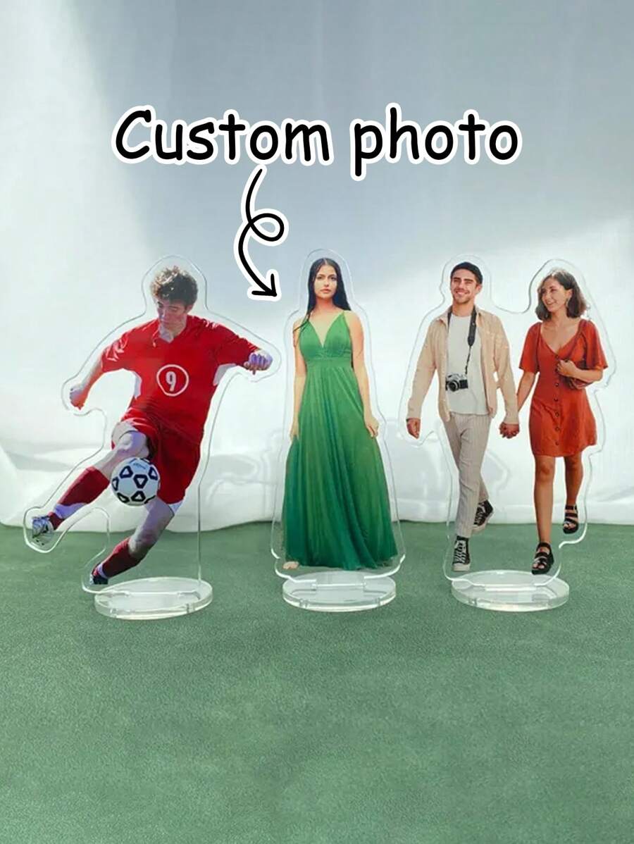 Custom Acrylic Stand With Photo, Personalized Wedding Human Desktop Standee, Customized Couple Picture Decor, Customizable Unique Home Decor, Family Picture Cutouts, Birthday Gift, Perfect Gift For Wedding, Multi-Functional, Decorate, Boyfriend, Girlfriend, Bridesmaids, Bride Groom, Friends, Valentine's Day, Office, Tea Room, Bedroom, Living Room, Family, Multi-Functional, Ornamental, Reusable, Exquisite, Stylish, High-Quality, Unique, Ideal Gifts For Her, Wedding Essentials, Warm Ambience,Fall Decor - Style a - View 1