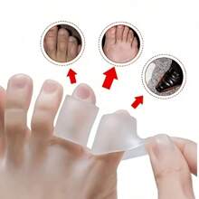 2pcs Little Toe And Ring Toe Protector Socks, For Walking Friction Relief, Prevent Corns And Blisters, Suitable For High Heels, Sneakers, Casual Shoes