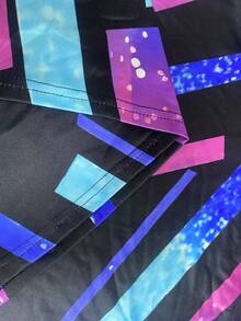 Plus Size Fashionable Printed Sleeveless Dress With Pockets, Summer - Multicolor - View 5