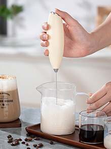 Espumador de leche, espumador de leche portátil de mano potente, batidor mini de leche, agitador de café, mezclador de bebidas de acero inoxidable para café, lattes, capuchinos, matcha, chocolate caliente, fabricante de espuma portátil, batidora eléctrica inalámbrica mini para hacer café