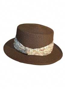 1pc Women's Solid Color Straw Flat Top Hat, New Spring/Summer Fashion, High Quality Elegant Elegant, Versatile, Atmosphere Reducing, Suitable For Traveling, Vacation, Gathering, Beach, Afternoon Tea, Party Use - Multicolor - View 8