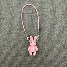 2pcs Labo Cloth Shoulder Bag With Miniature Rabbit Doll House, Micro Rabbit Figurine, Dollhouse Decor Accessories, Miniature Model, Suitable As Easter Small Gifts