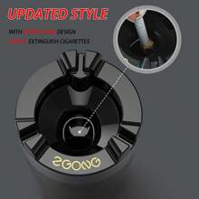 1 pièce Cendrier rond noir en plastique pour voiture, cendrier de voiture simple et style amélioré (avec design de réservoir d'eau, éteint les cigarettes en toute sécurité)