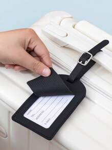 A-Z Initial Luggage Tag, TSA Approved Suitcase Tag With Privacy Cover And Name Card, Travel Essentials For Backpack, Travel Bag, Luggage, Travel Gear, Back To School, Fitness, School Supplies, Holiday, Camping, Vacation, Luggage Tag, Travel Accessories, Travel Essentials - Black - View 7