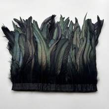 2米女式哥特式黑色羽毛肩翼服装材料，复古节日风格万圣节乌鸦天鹅女巫服装配饰 - 彩色 - 查看 27