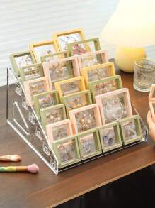 1 件化妆品多层收纳盒、太阳镜收纳盒、亚克力展示架、眼镜和精油架、化妆品收纳盒、梳妆台收纳盒、化妆品收纳架、储物盒、化妆品收纳盒、收纳盒 - 彩色 - 查看 2