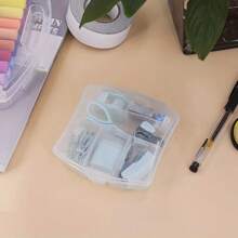 Juego de mini grapadora - Papelería escolar y de oficina con grapadora Morandi, clips, cinta, tijeras, sacapuntas - Rosa, Morado, Azul y Blanco