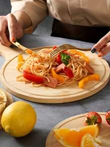 1pc 6-13 Inch Bamboo Wood Pizza Peel Paddle, Circular Baking Tray, Food Serving Platter For Pizza, Bread, Steak, Fruit, Cheese, Pizza/Fruit Cutting Board, Pancake Tray, Baking Kitchen Utensil, Back To School Supplies