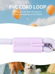 1pc Reflective Dog Leash With Comfortable Padded Handle, Braided Nylon, Shock Absorbing Outdoor Training Pet Lead For Large/Medium/Small Dogs, 360° Swivel Tangle-Free Snap Hook