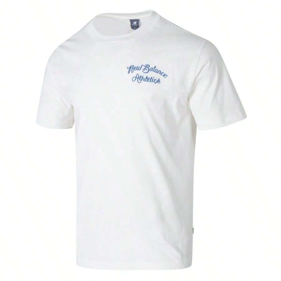 New Balance 男士运动套装透气健身健身房训练短袖T恤 T43556-NNY - 白色 - 查看 1