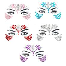 1pc Diamond Face Stickers, Crystal Embellishment For Face, Performance, Party Makeup, Masquerade Ball Decoration, No Adhesive, Decoration Props For Party Photos