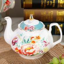 Juego de té de porcelana de 21 piezas con diseño verde y floral de Fanquare, juego de taza y platillo de cerámica vintage para 6, juego de tetera para fiestas de mujeres - Rosa Pálido - Ver 11