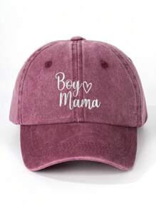 1 Stück Outdoor bestickte "Junge liebt Mama" verstellbare Baseballkappe, Sonnenschutz Lässig Hut geeignet für Frühling, Herbst, Reisen, Strand, Herren, Damen, Jugendliche, Valentinstag, Y2K Stil