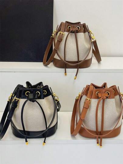 Petit sac seau à la mode pour femmes, nouveau sac à bandoulière et à épaule de créateur avec une esthétique haut de gamme, convient pour le trajet domicile-travail