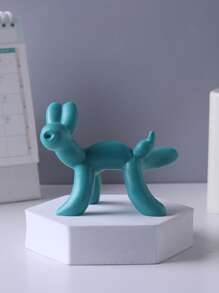 1pc Resin Balloon Dog Statue - Modern Nordic Style, Luxury Design, Suitable For Living Room, TV Cabinet And Coffee Table Decor, Blue, White, Pink, Orange Colors Available