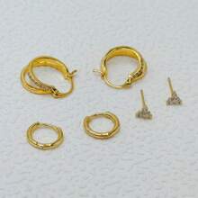 6pcs Smooth Zirconia Stud Earring Set, Suitable For Women's Daily Outfit - Earrings Set - View 5