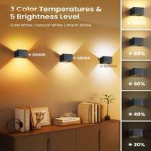 Wireless Wall Light With Motion Sensor, Rechargeable Battery Powered, 3 Color Adjustable, Indoor Up Down Wall Lamp With Remote Control, 4000mAh Brightness Dimmable Magnetic Wall Light For Bedroom, Living Room, Hallway