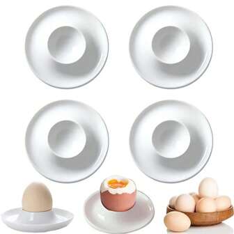 4 件套蛋杯、早餐鸡蛋托、鸡蛋架、鸡蛋托盘、实用鸡蛋架、餐具