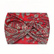 1 pièce/4 pièces Set Bandeau de yoga antidérapant pour femmes avec motif fleur de noix de cajou dans un style bohème, design croisé respirant, essentiel pour le fitness et les sports de vacances