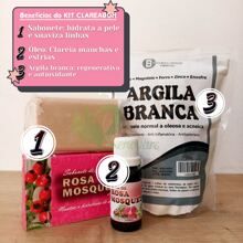 SKIN LIGHTENING Kit: Rosehip Soap + Rosehip Oil + White Clay - 淺粉色 - 查看 2