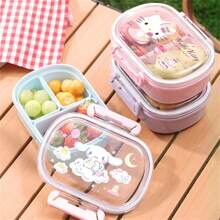 Sanrio 1 Pezzo Set Contenitore Pranzo Rosa Hello Kitty & Friends - A prova di perdite, Rettangolare, Contenitore Pranzo in Plastica con Scomparti, Lavabile a Mano per Lavoro, Scuola e Viaggio, Scatola Porta Pranzo | Contenitore Pranzo a Tema Personaggio | Facile da Pulire, Sanrio, Ritorno a Scuola