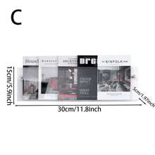 1 件透明亚克力浮动壁架，悬挂书架杂志架，适用于家庭图书馆、学校展示和杂志架装饰