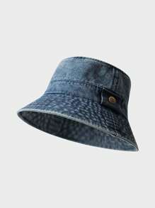 1 pieza Sombrero de cubo retro desgastado para mujer, sombrero de cubo lavado vintage, sombrero versatil de protección solar unisex para exteriores, viajes, playa, casual, vacaciones