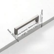 1pc Simple Quadrate Aluminum Alloy Black Brushed Furniture Cabinet Door Handles Drawer Knobs Glass Cabinet Wardrobe Door Pulls Furniture Handle Hardware