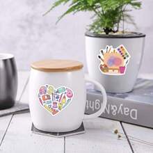 50 件绘画工具贴纸乙烯基贴纸剪贴簿、日记、笔记本电脑、保险杠、滑板、水瓶、电脑、电话、卡通、安全帽、汽车贴纸 - 彩色 - 查看 8