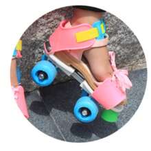 Upgraded Adjustable 4-Wheel Double Row Inline Skates, Suitable For Roller Skating, Skateboarding, Ice Skating, Metal Frame - Rose Red - View 4