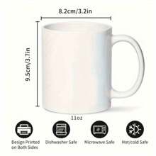 11 Oz White Ceramic Mug, Double-Sided Print - Emmett Otter Jug Band Nightmare Before Christmas Band Coffee Mug - Ideal Gift For Daily Coffee Drinking - 白色 - 查看 3